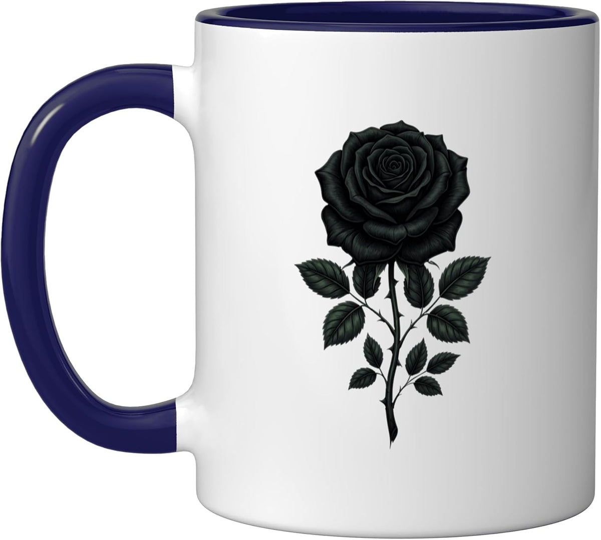 Black Rose Flower Botanist Garden Flower Black Rose Ceramic Mug