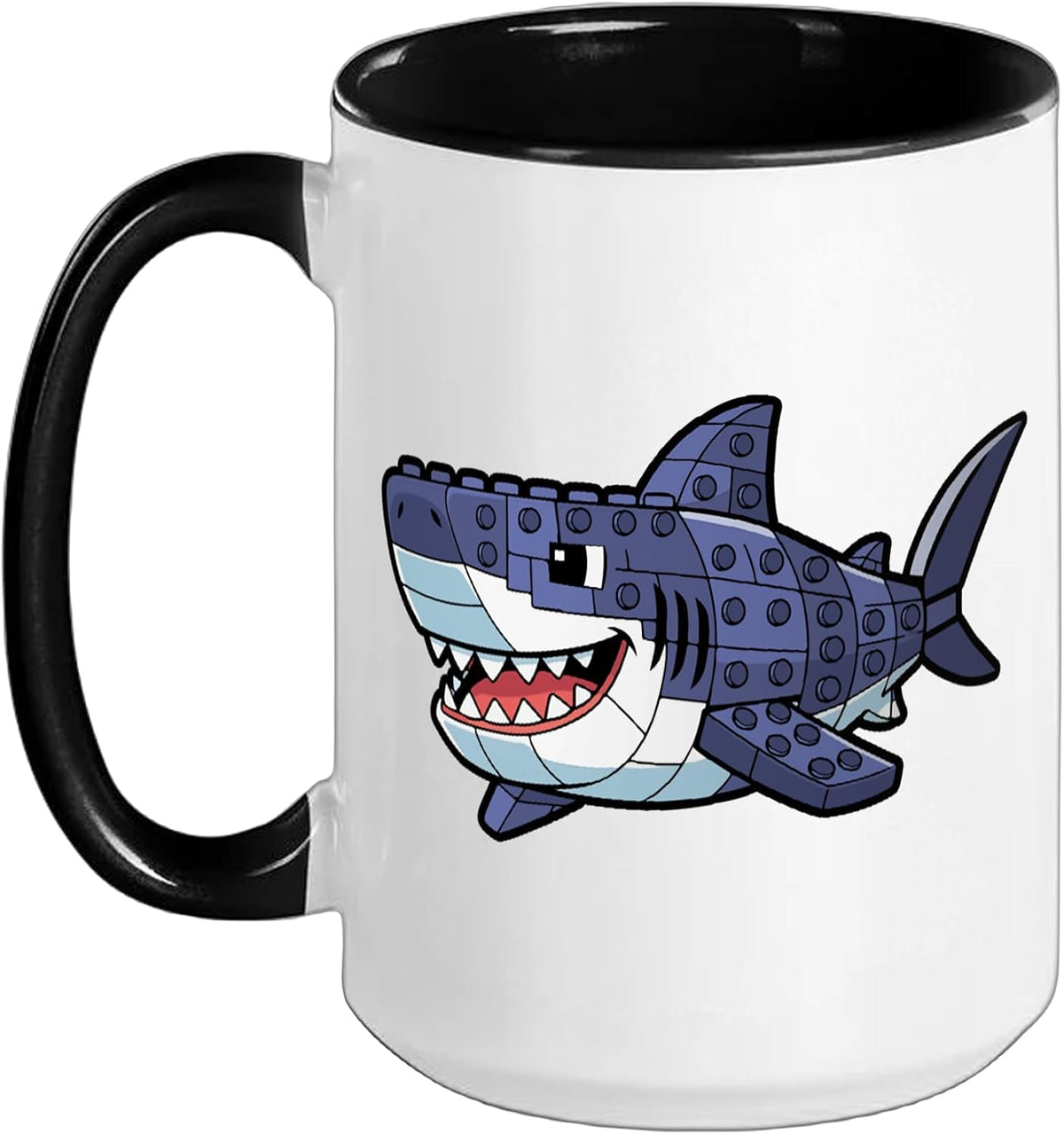 Shark Master Builder Block Building Brick Builder Ceramic Mug