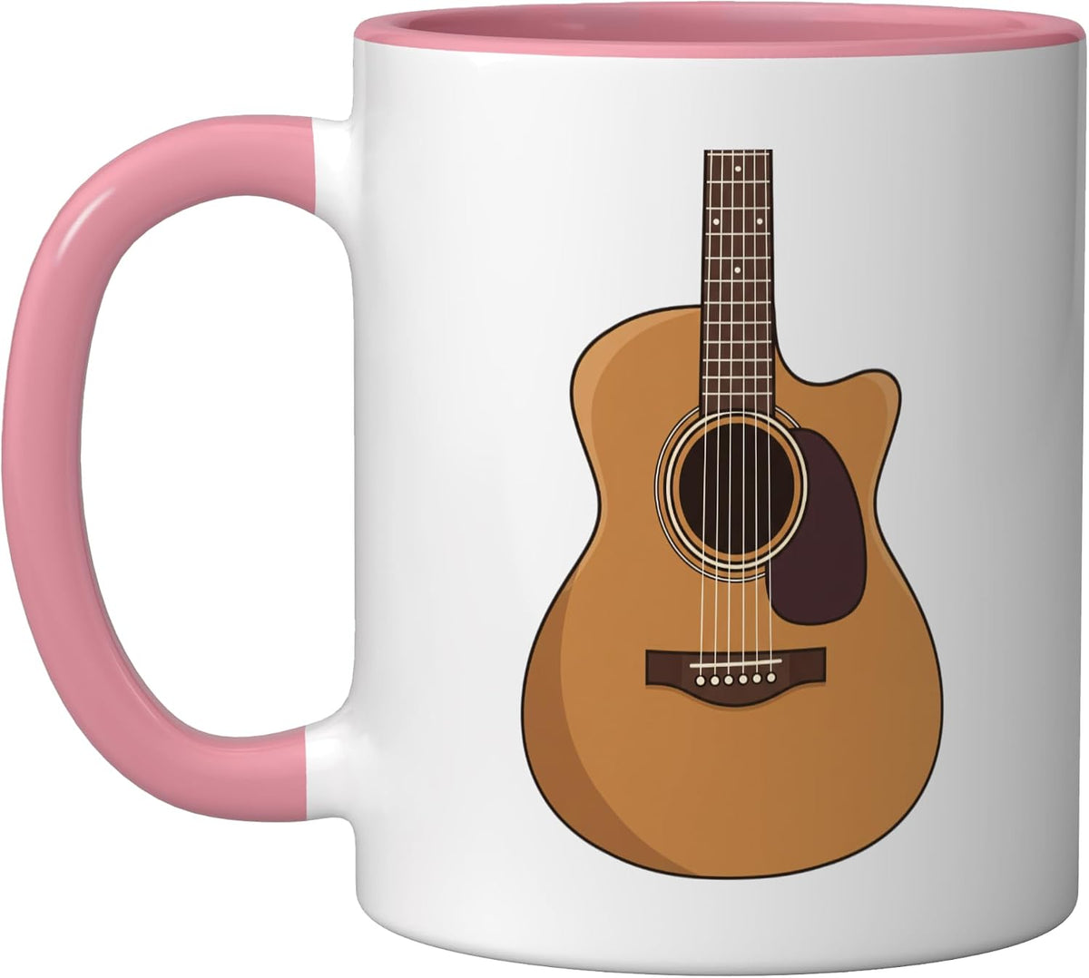 Folk Acoustic Guitar Art, Warm Singer-Songwriter Vibe Ceramic Mug