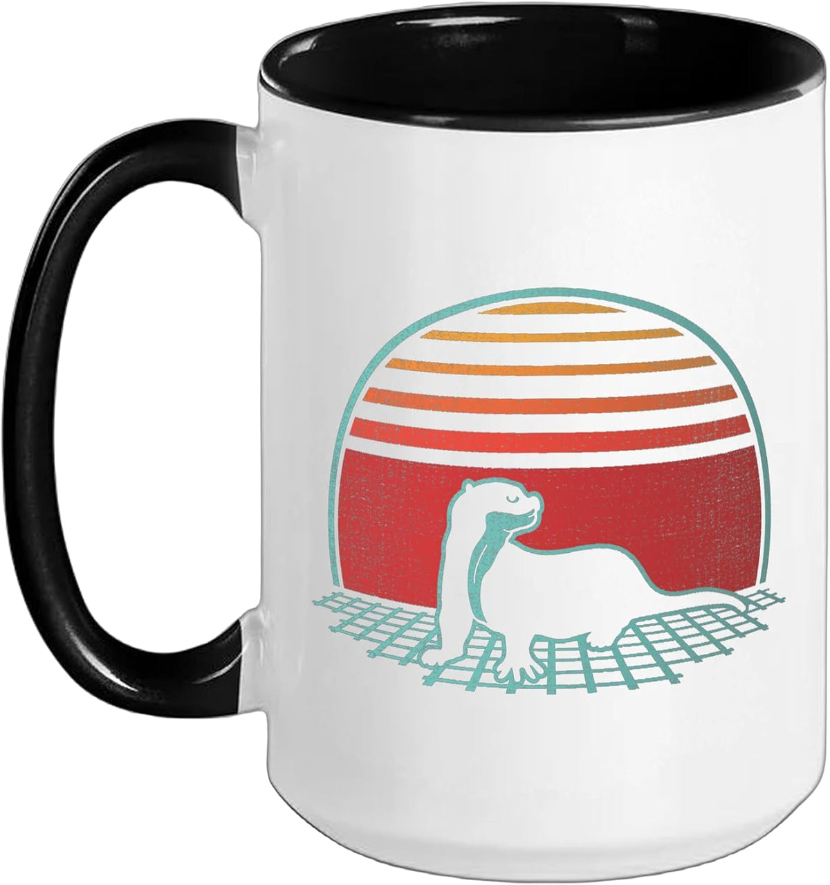 Otter Lover Animal Retro Vintage 80s Style Ceramic Mug