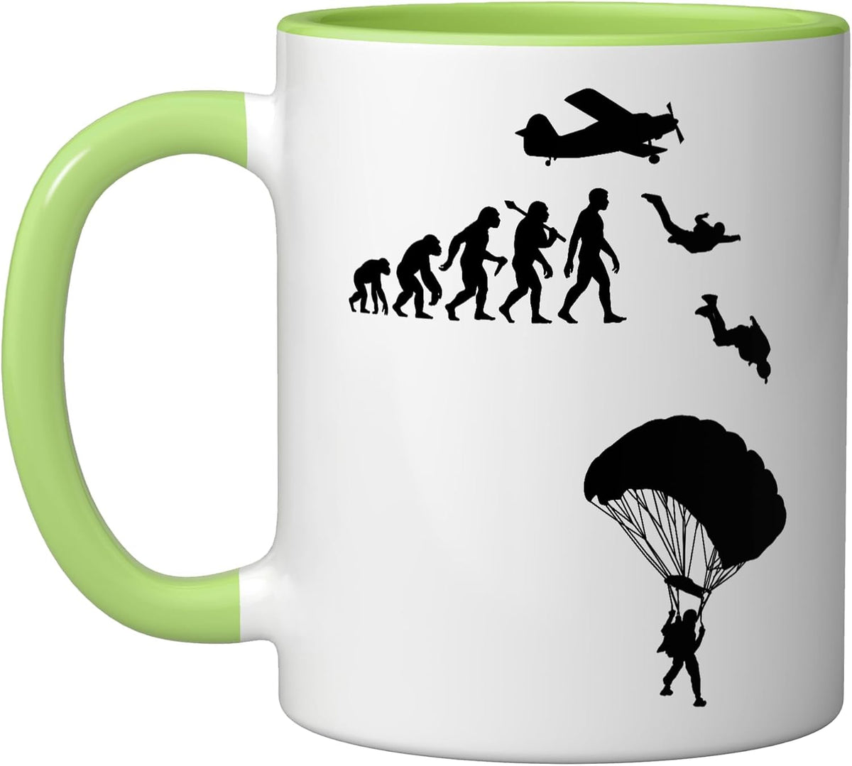Sky Diver Evolution Parachute Jump Ceramic Mug