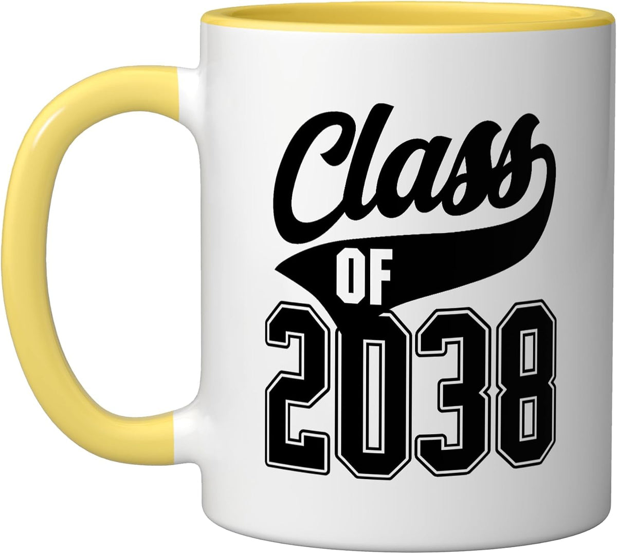 Class Of 2038 Grow With Me Graduate Athletic Style Ceramic Mug