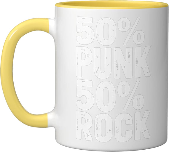 50% Punk 50% Rock Attitude For Music Lovers Ceramic Mug