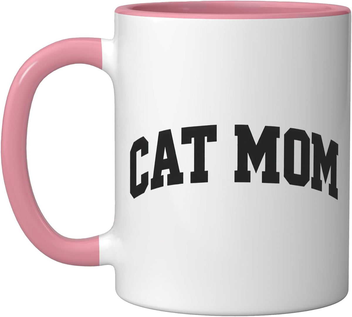 Cat Mom Varsity Arch Collegiate Letters Ceramic Mug