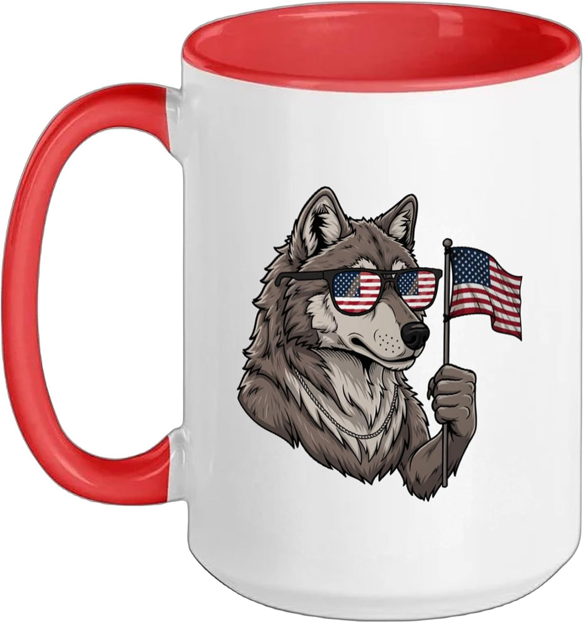 American Flag Usa Flag Patriotic 4th Of July Red White Ceramic Mug