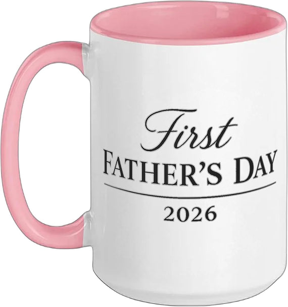 First Father's Day 2026 New Dad Celebration Ceramic Mug