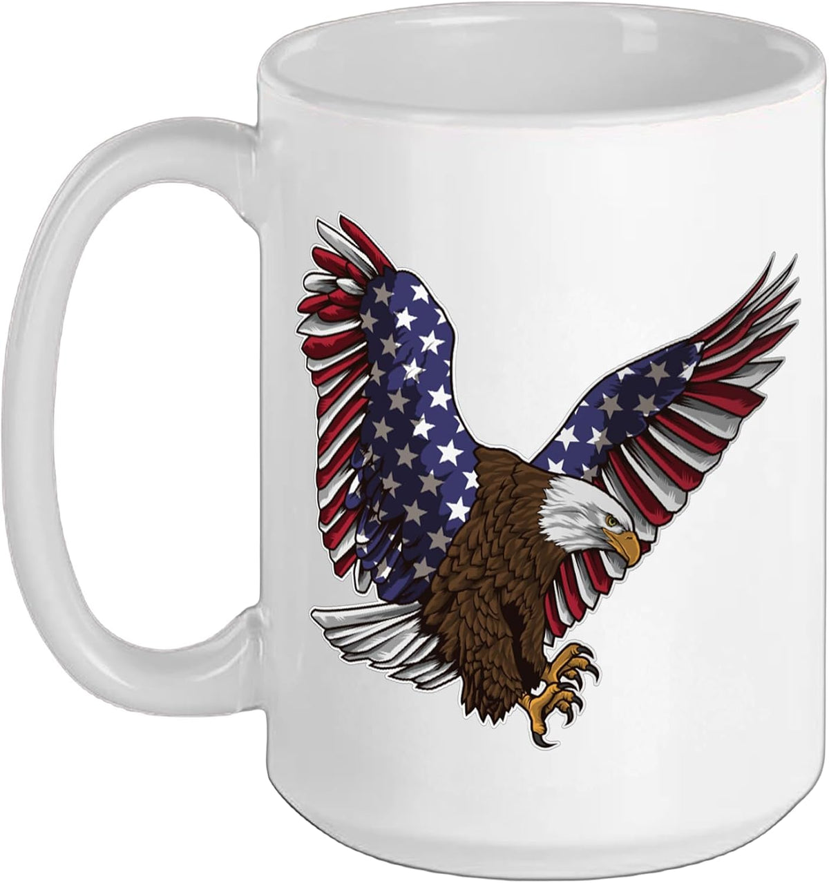 4th Of July Usa American Flag Eagle Colored Wings Ceramic Mug