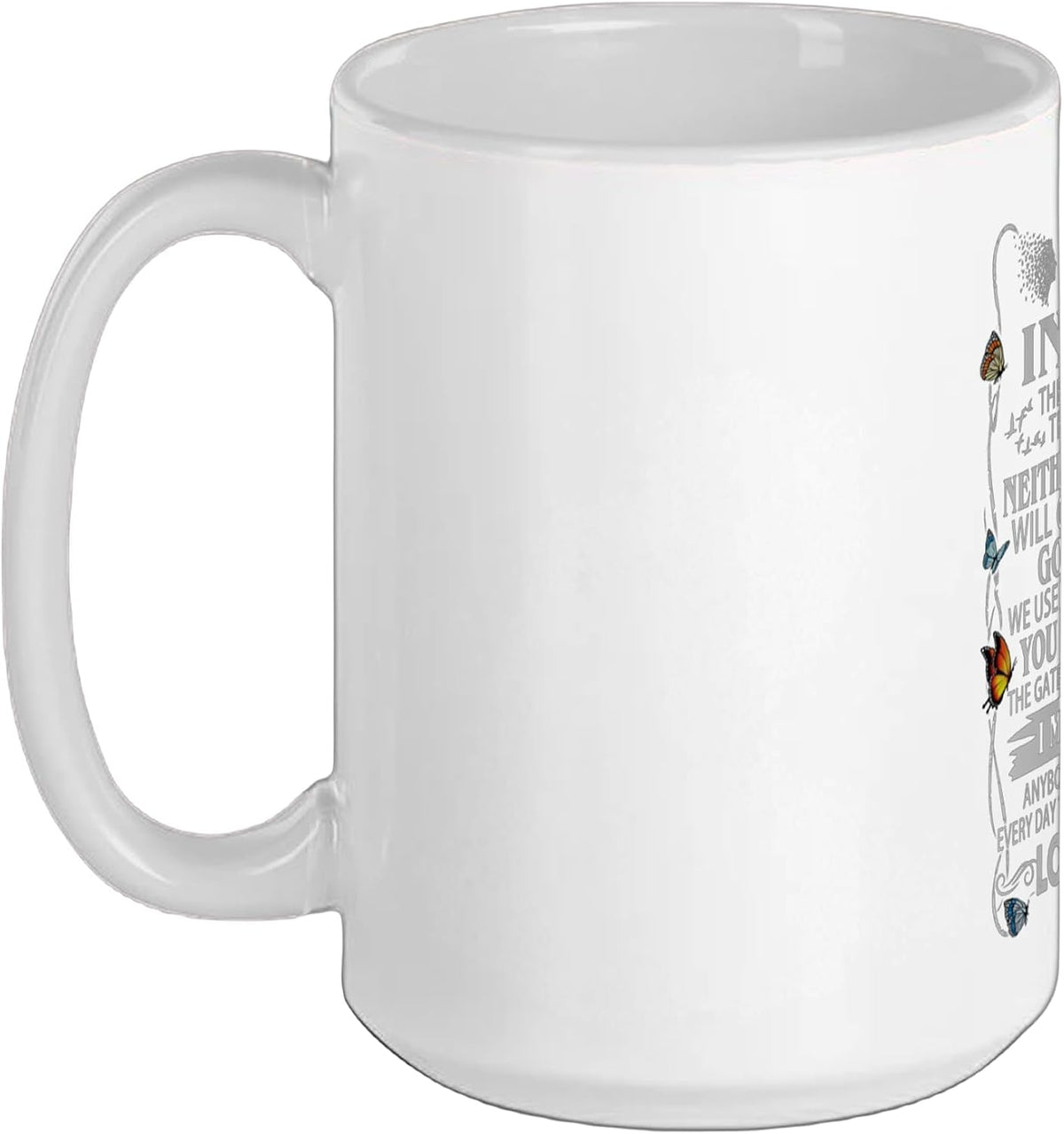 For My Son In Heaven Butterfly Memorial Ceramic Mug