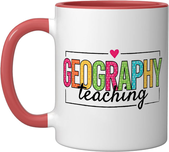 Geography Teacher Educator Map Social Studies Earth Ceramic Mug