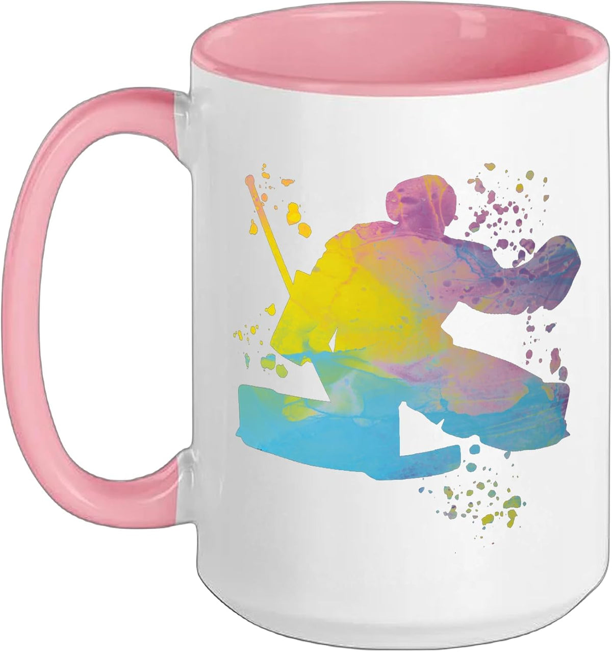Ice Hockey Player Colorful Boys Ice Hockey Ceramic Mug