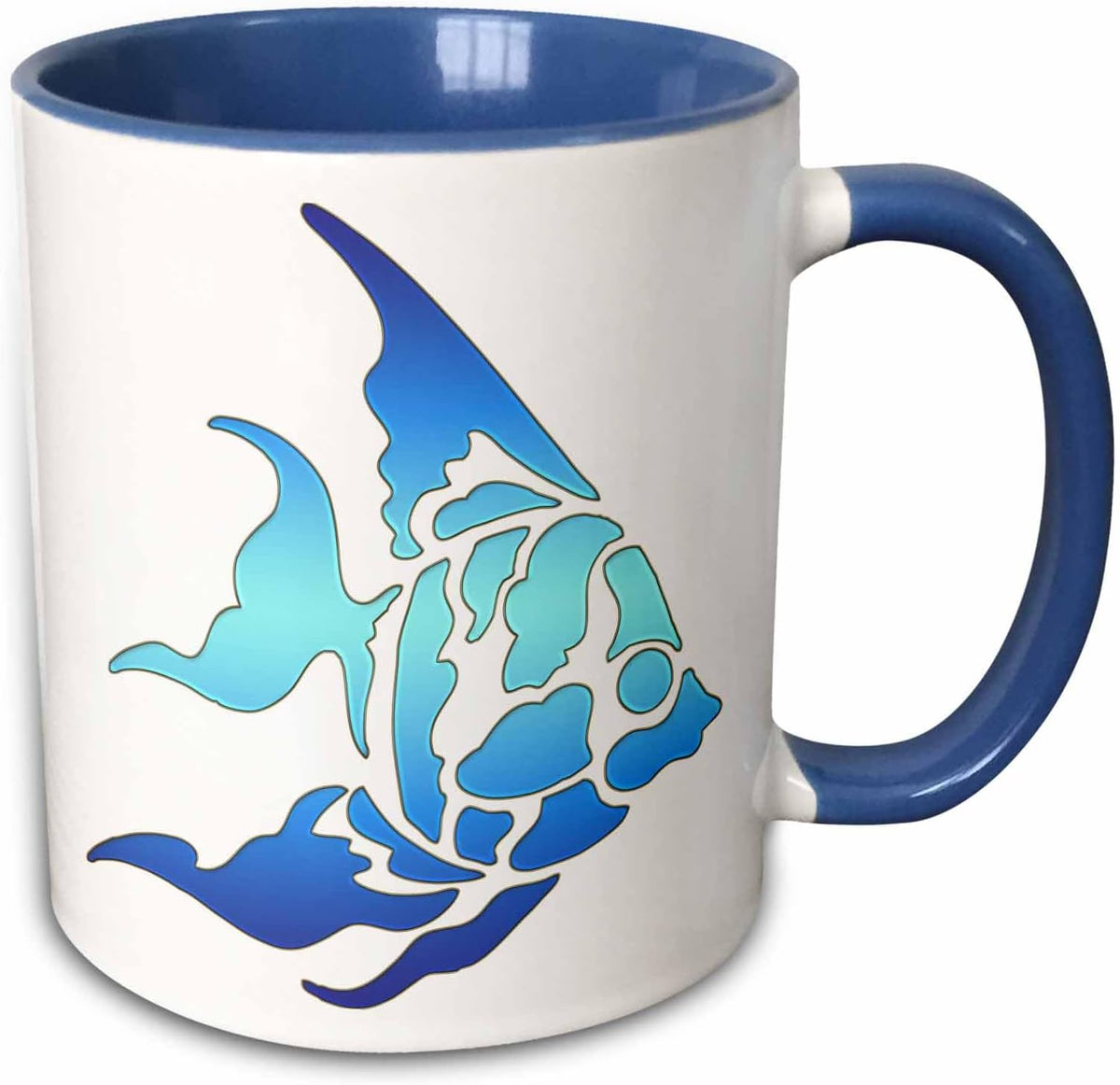 Light And Bright Blue Fish Ceramic Mug