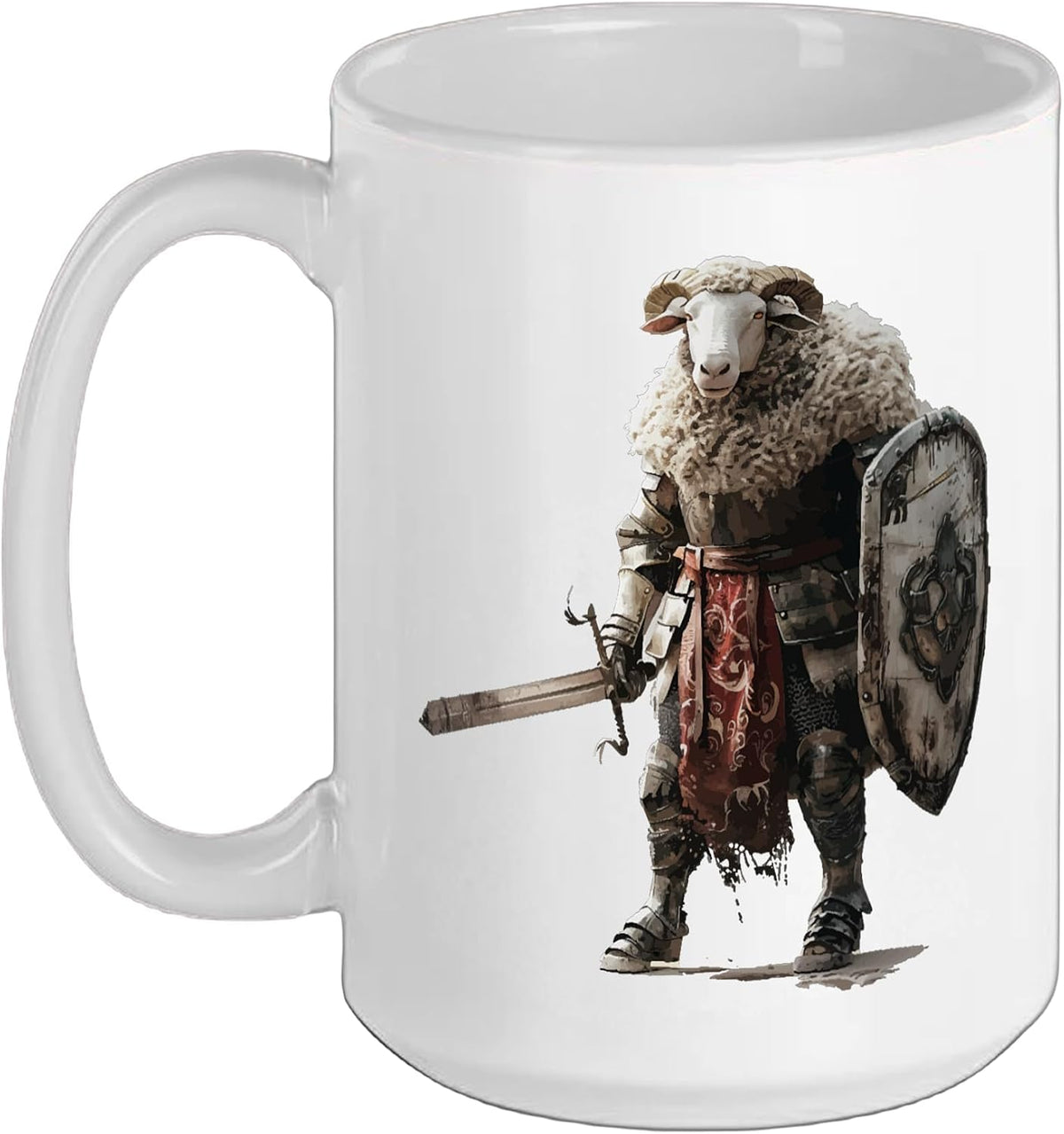 Sheep Knight Middle Age Ceramic Mug
