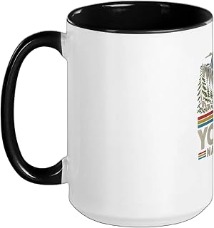 Yosemite California Retro Mountain Hiking Camping Holiday Mug