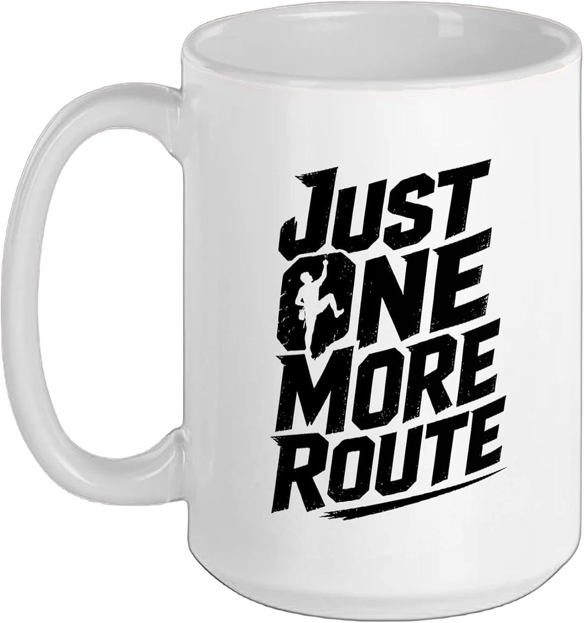Just One More Route Rock Climbing Ceramic Mug