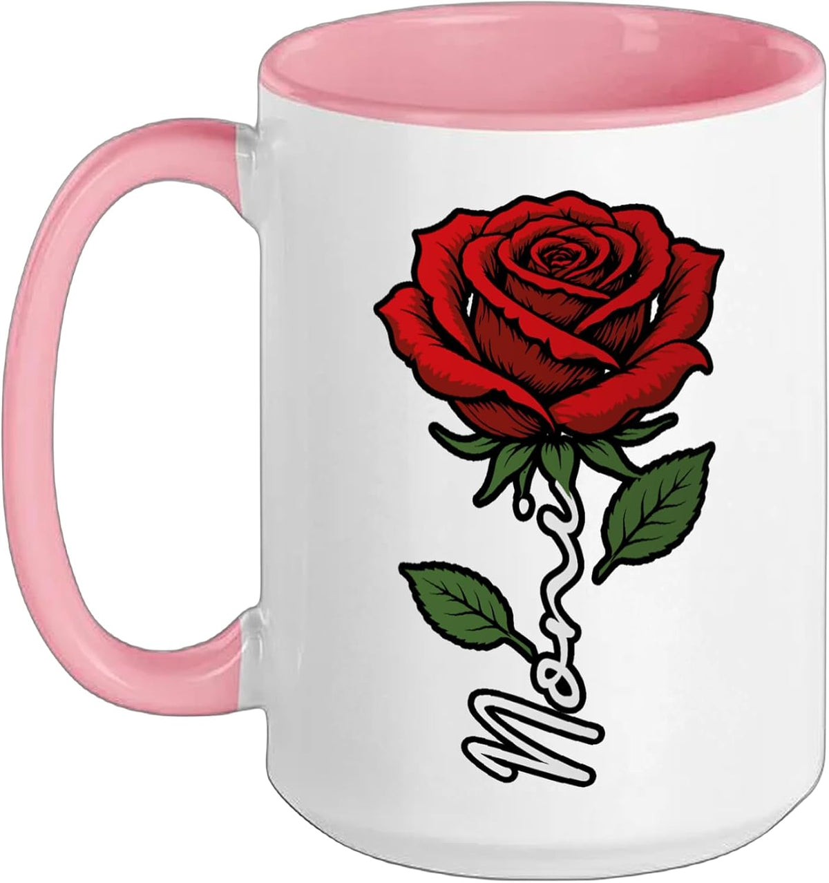 Noni Mothers Day Floral Rose Minimalist Aesthetic Ceramic Mug