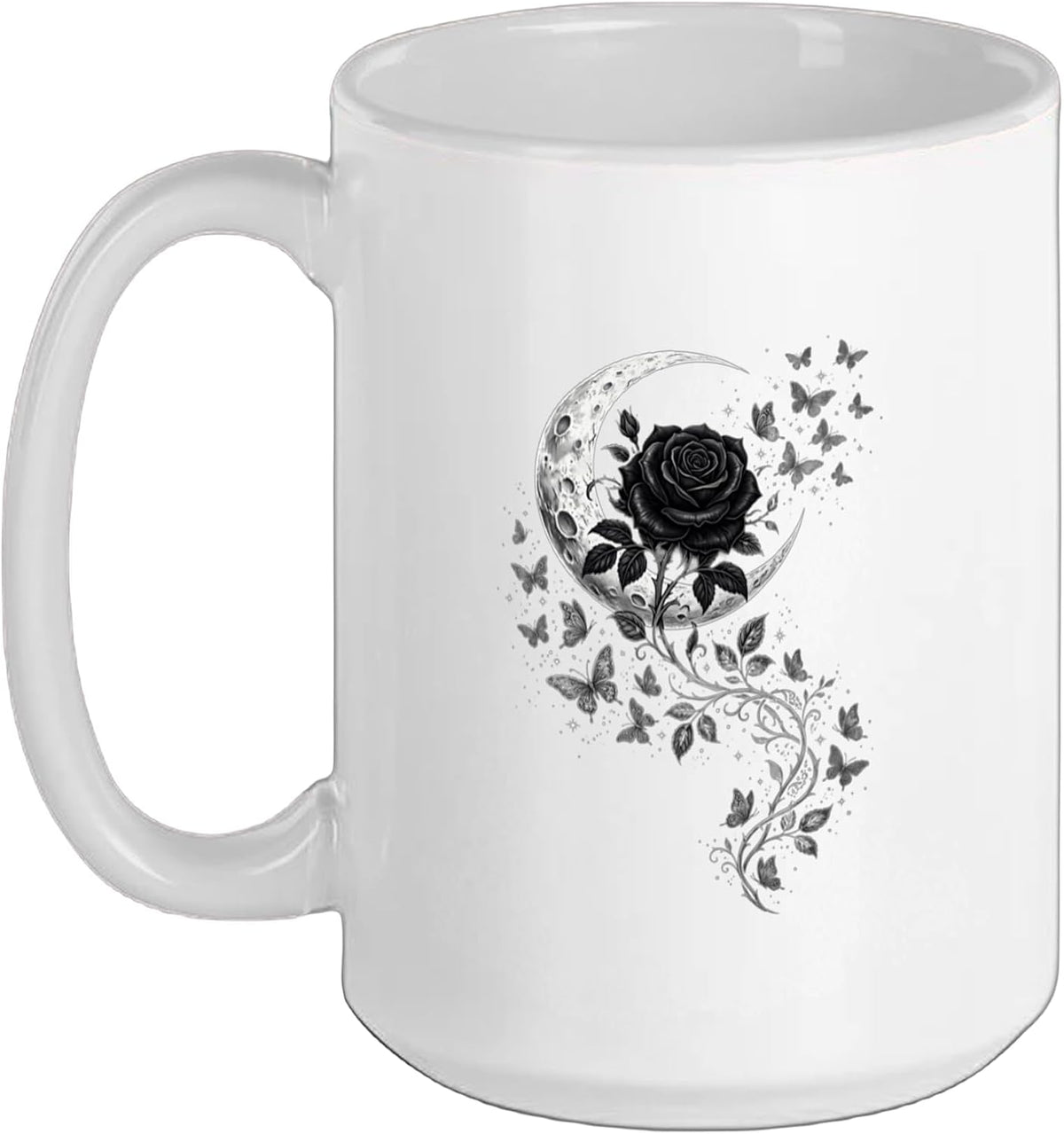 Black Rose Flower Botanist Garden Gardening Flower Rose Ceramic Mug