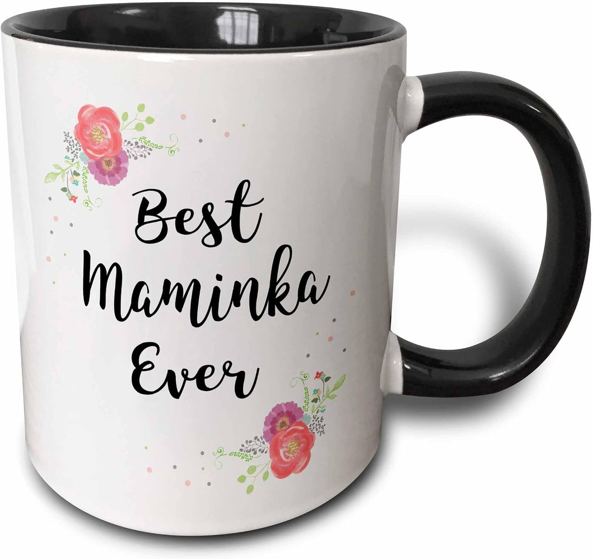 Floral Best Maminka Ever Pretty Watercolor Ceramic Mug