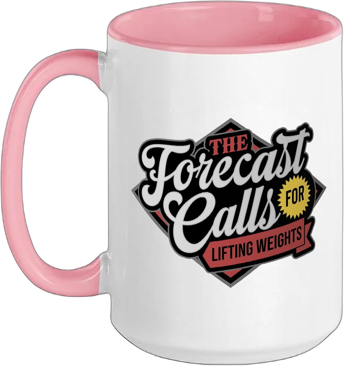 The Forecast Calls For Lifting Weights Motivation Gym Ceramic Mug