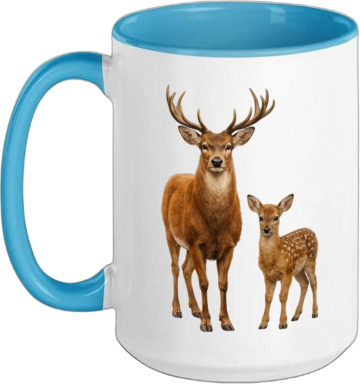 Majestic Deer Buck And Fawn Ceramic Mug