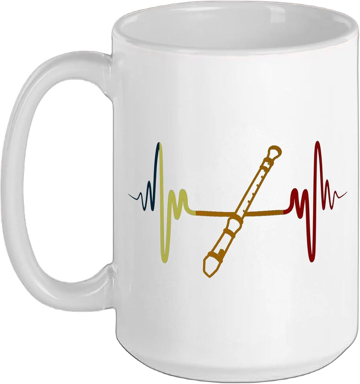 Vintage Flute Lover Aerophone Ceramic Mug