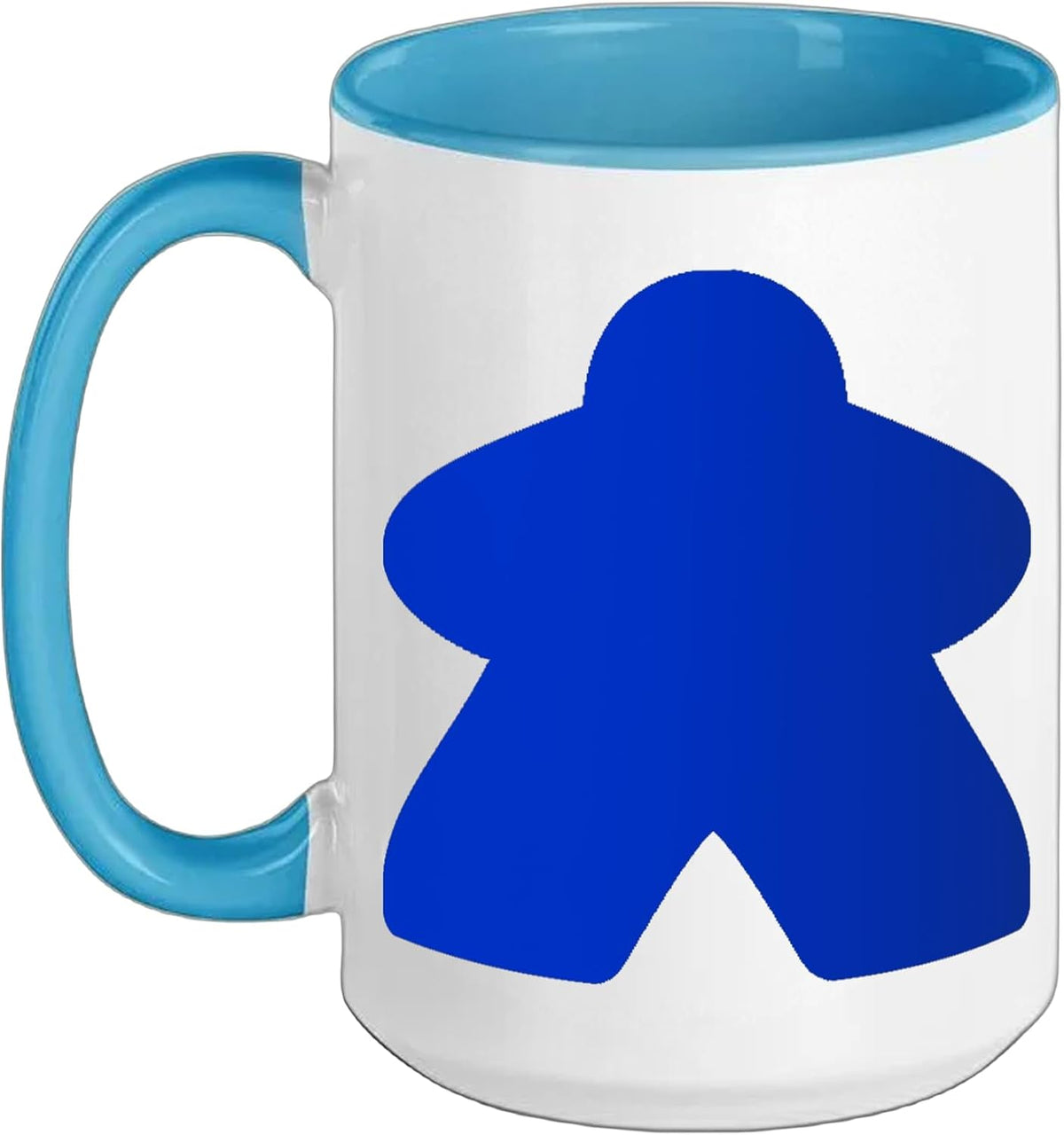 Blue Meeple Board Game Piece Ceramic Mug