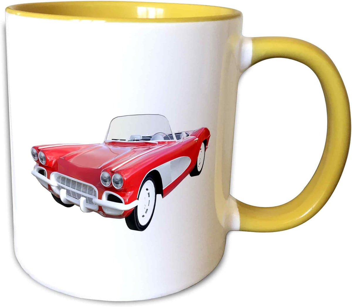 1961 Roman Red Convertible Ceramic Mug