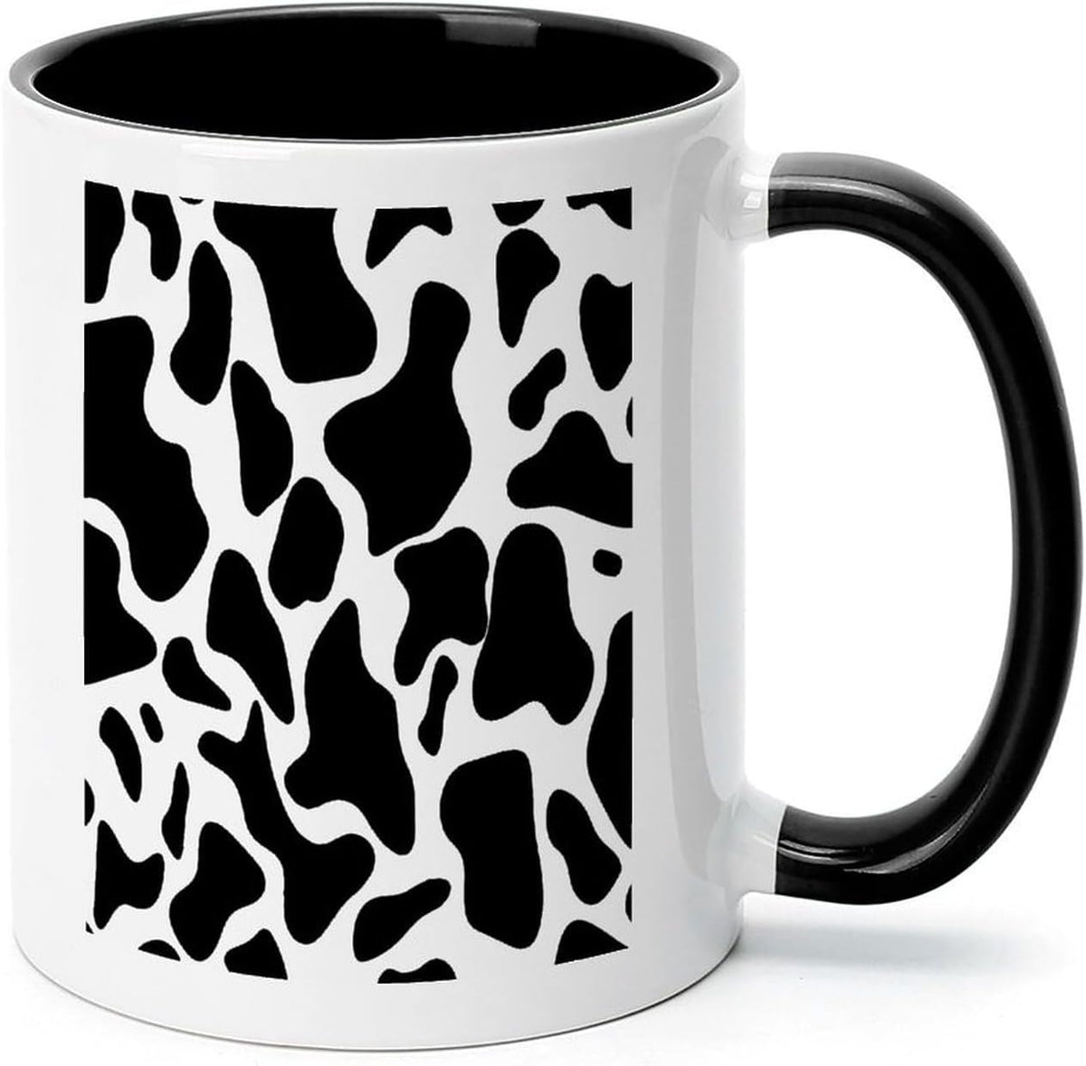 Cow Spot Inner Colored Heat Resistant Drinking Ceramic Mug