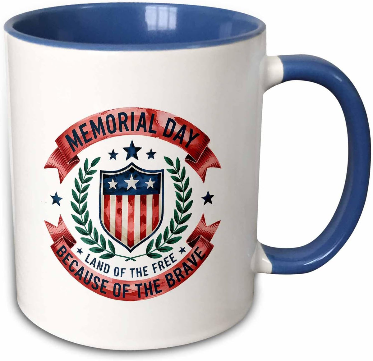 Memorial Day Land Of The Free Because Of The Brave Ceramic Mug