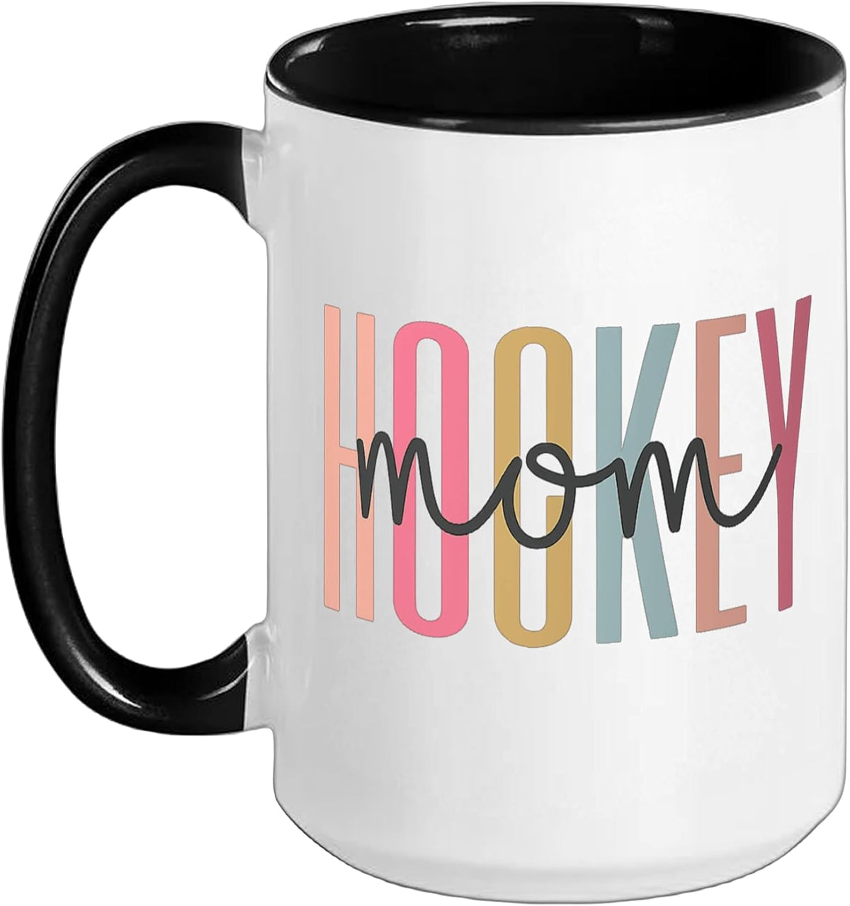 Pastel Hockey Mom Cute Retro Design Ceramic Mug