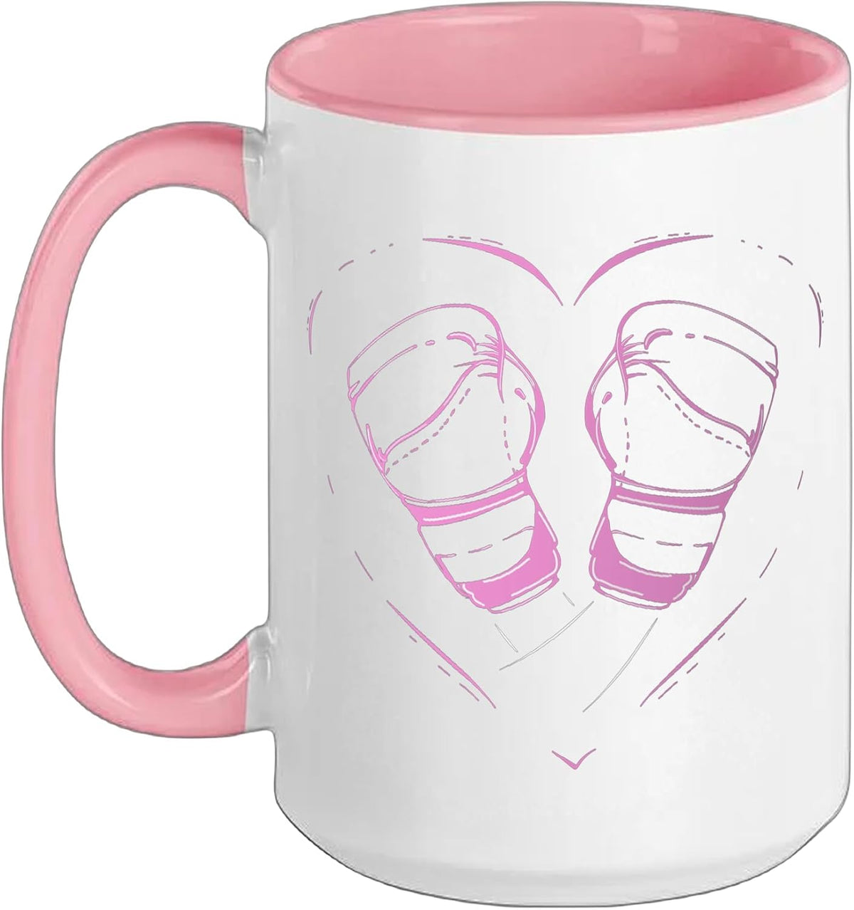 Pink Boxing Gloves Heat - Women's Boxer Ceramic Mug