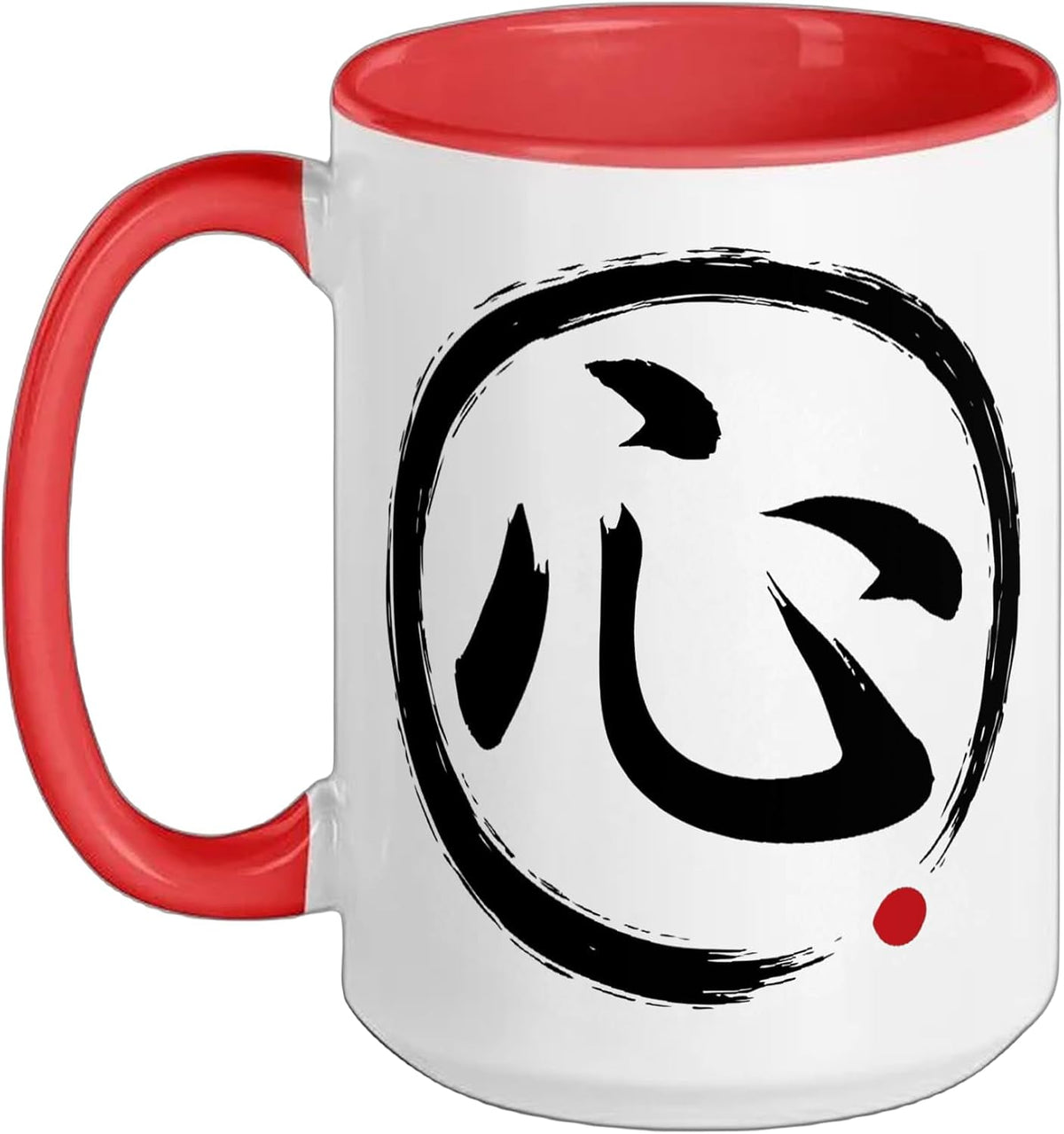 “Heart” Japanese Word Character Writing Ceramic Mug