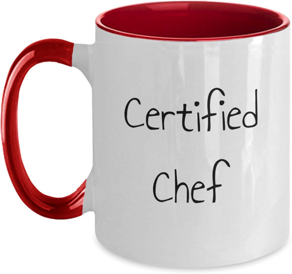 Certified Chef Two-Tone Black White Ceramic Mug