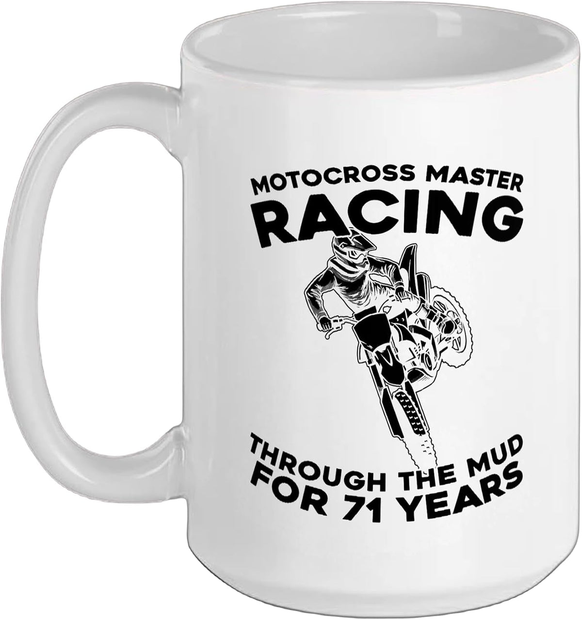 71th Birthday Mx Motocross Dirt Bike Supermoto 71 Years Ceramic Mug