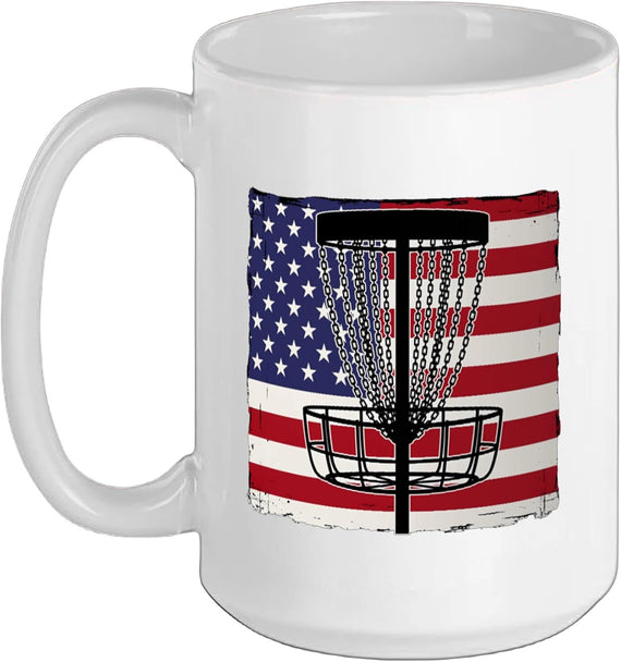 Disc Golf Basket Disc Golfer Frolfing Disc Golf Player Ceramic Mug