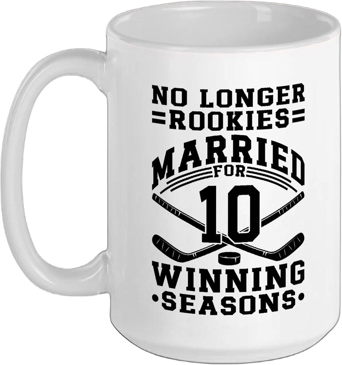 Married For 10 Winning Seasons Hockey Anniversary Ceramic Mug
