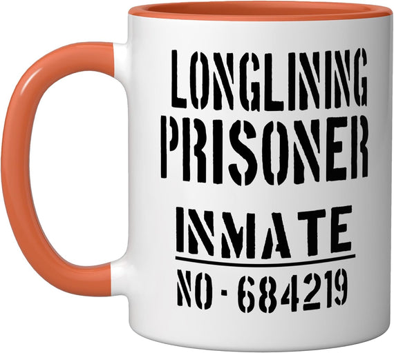 Longlining Prisoner Halloween Costume Funny Inmate Ceramic Mug