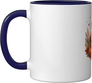 Horse Pumpkin Coquette Bow Autumn Fall Equestrian Dark Ceramic Mug