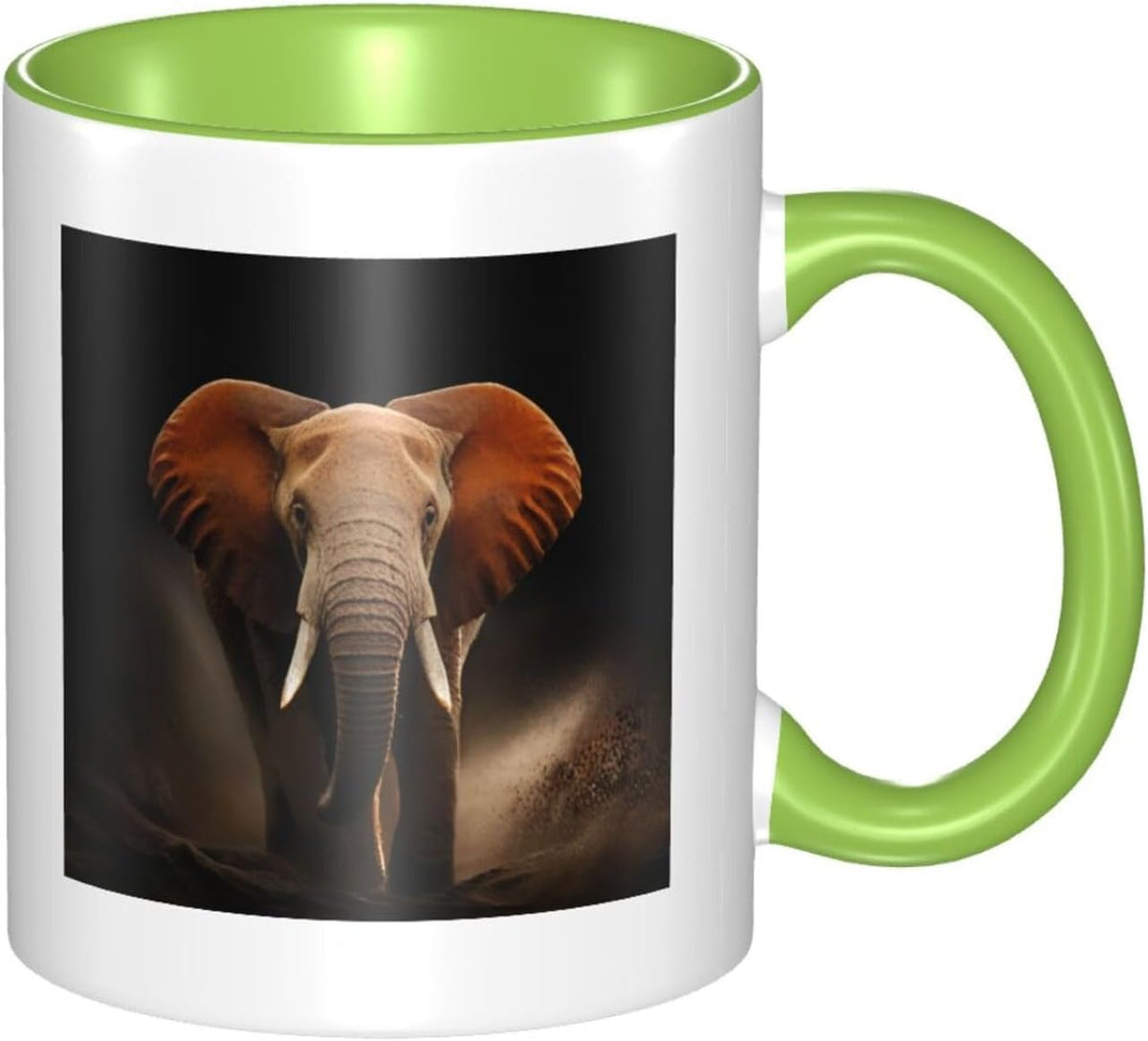 Elephants Art Two Tone Color â€“ & Tea Drinking For Hot Or Ceramic Mug