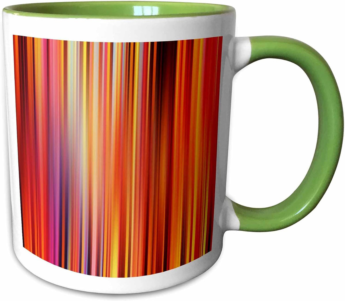 Contemporary Shiny Orange, Pink, Yellow Ceramic Mug
