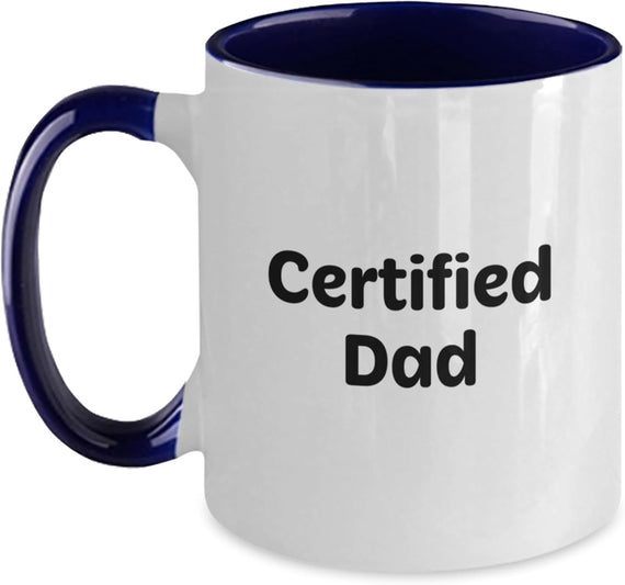 Funny Certified Dad Christmas Ceramic Mug