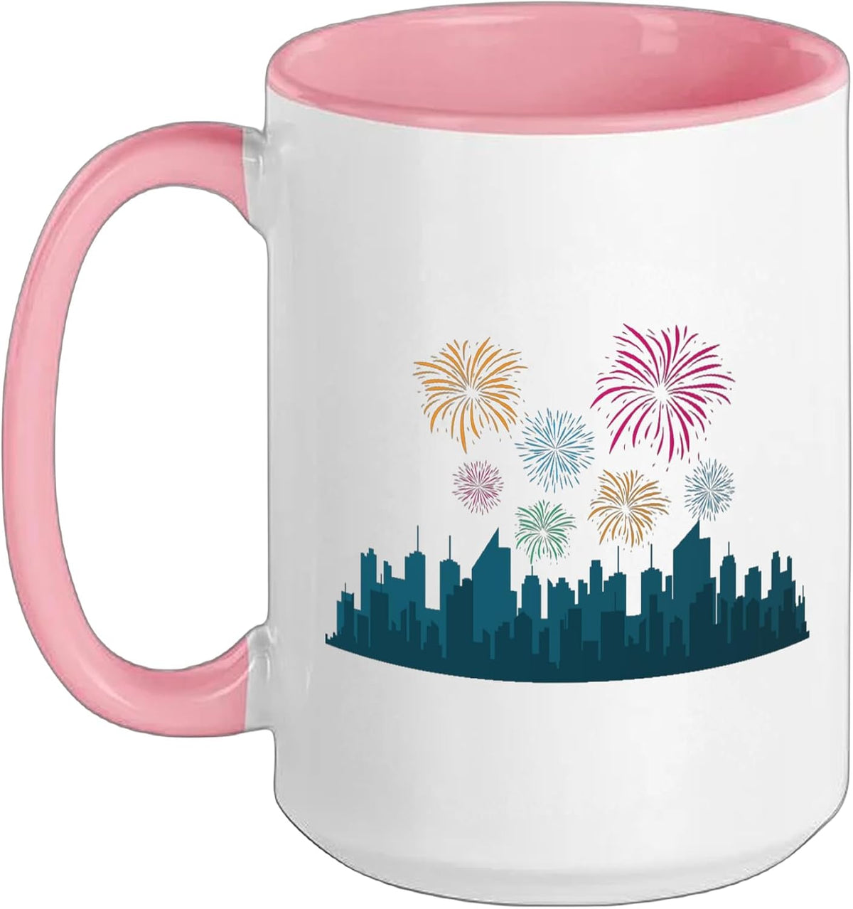 City Skyline New Year Ceramic Mug