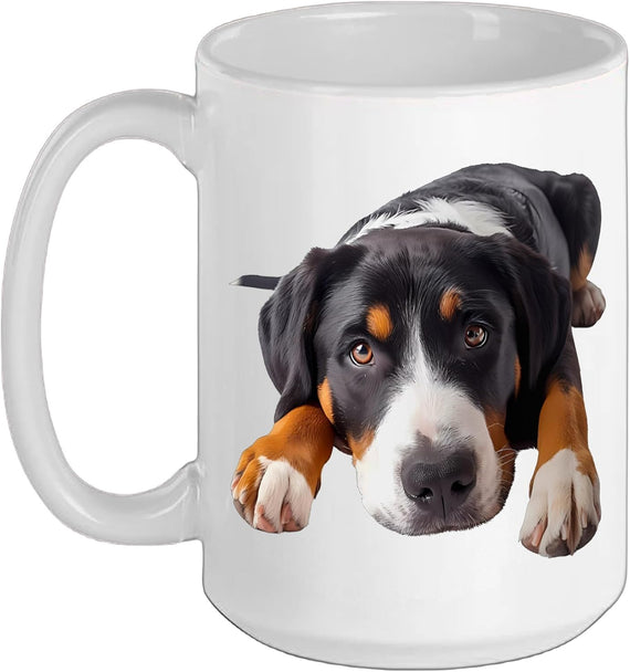 Lazy Greater Swiss Mountain Dog Ceramic Mug