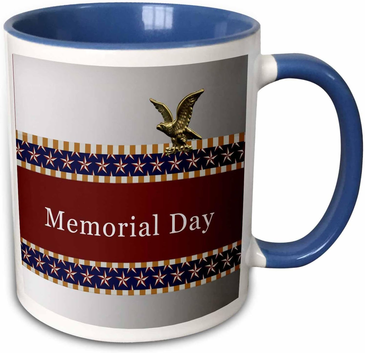 Gold Eagle, Stars And Stripes, Memorial Day Ceramic Mug