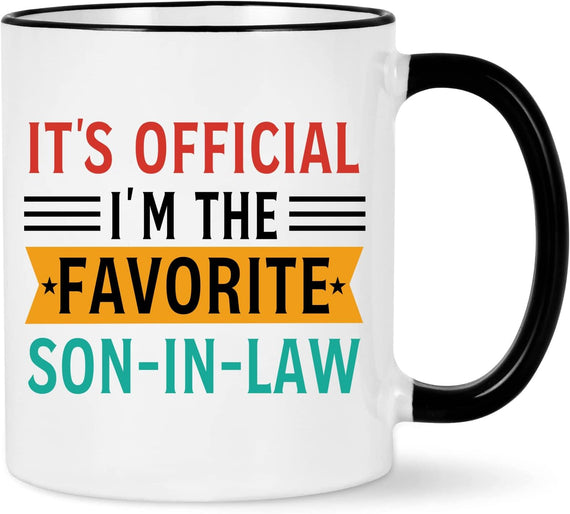Official I'm Favorite Son Law Son Law Christmas Ceramic Mug