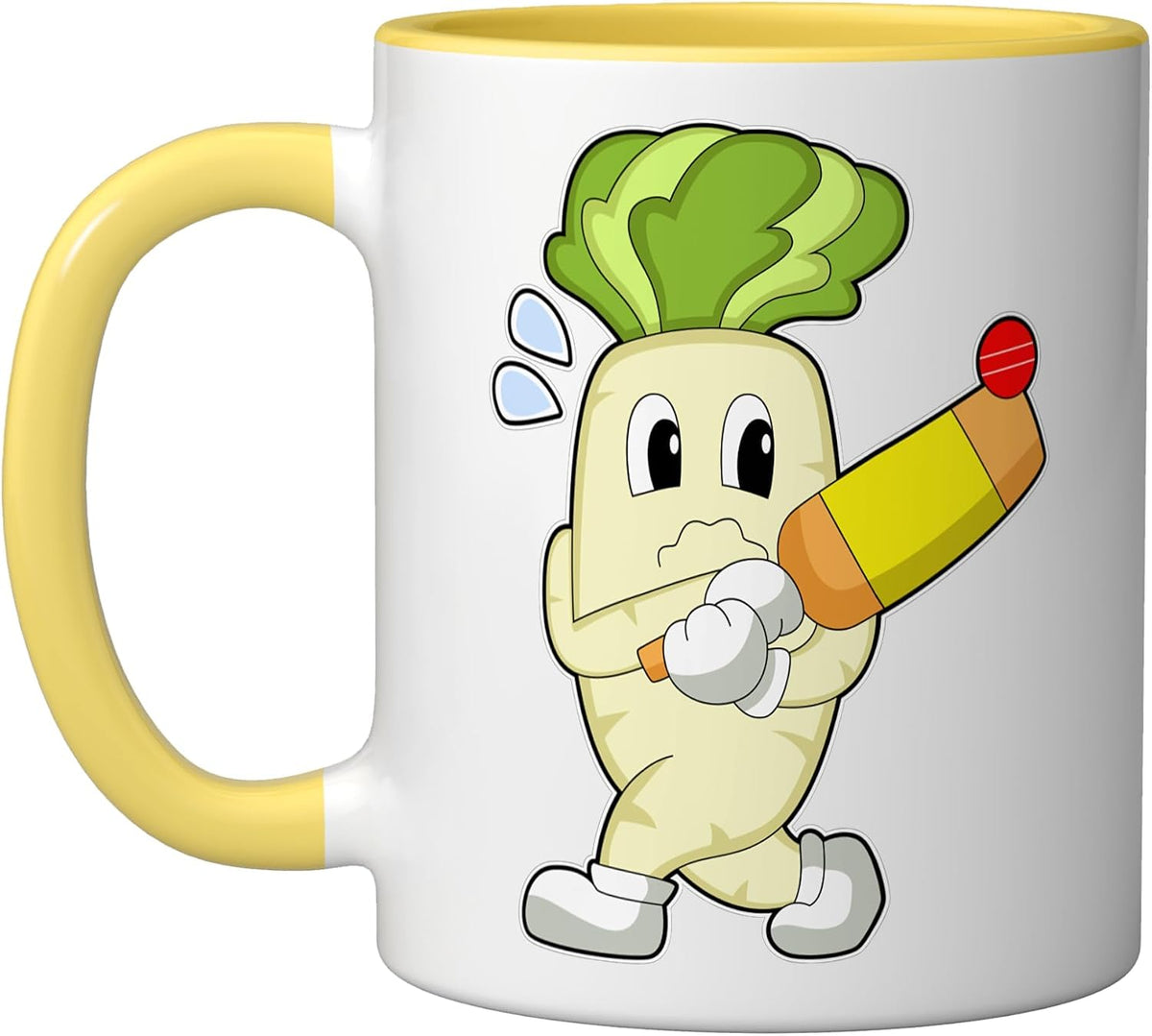 Radish Cricket Bat Sports Halloween Ceramic Mug