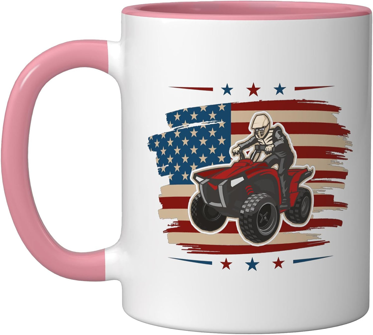 American Quad Driver Quad Bike 4 Wheeler Atv Ceramic Mug
