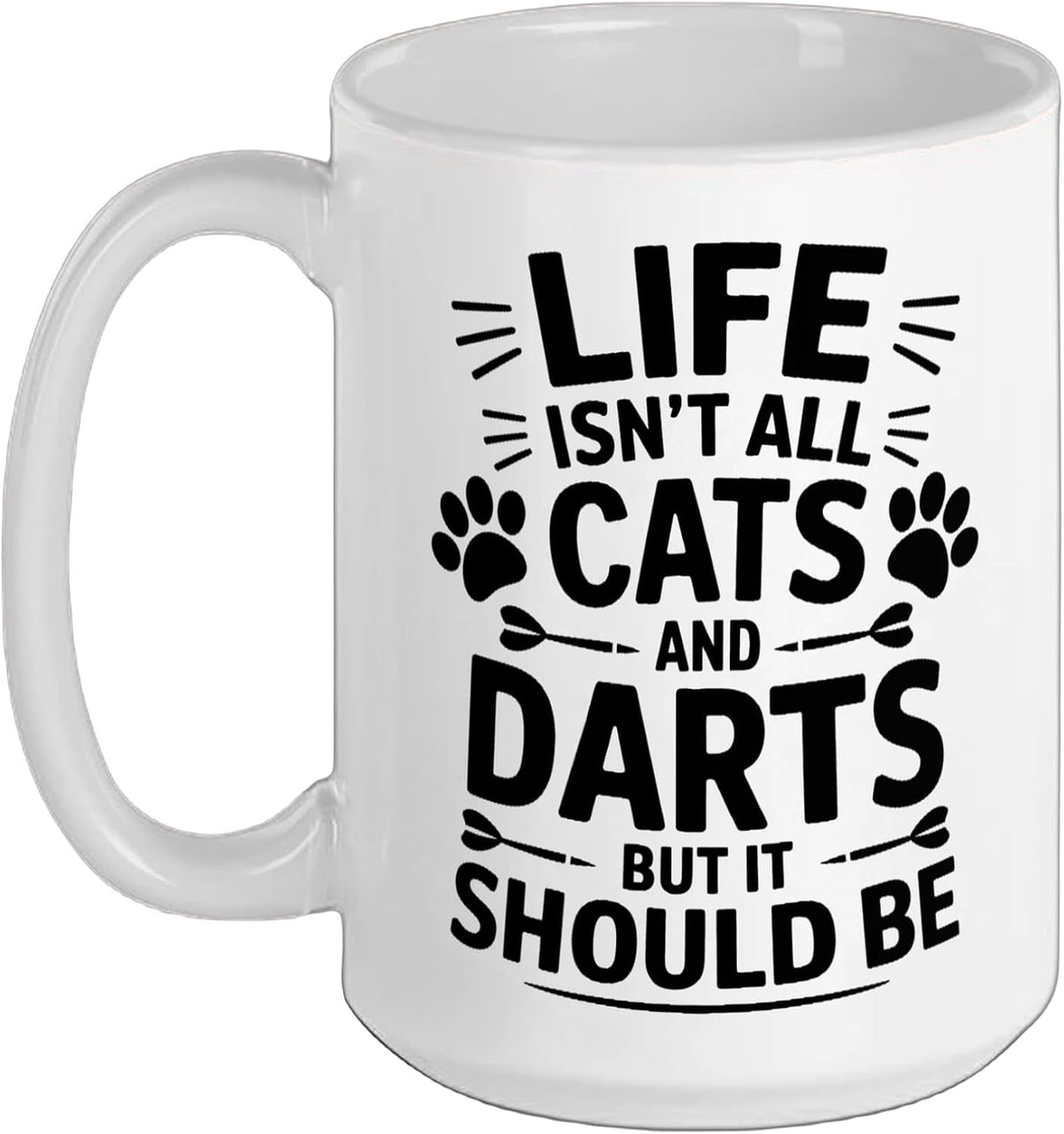 Cats And Darts Funny Dart Player Darts Ceramic Mug