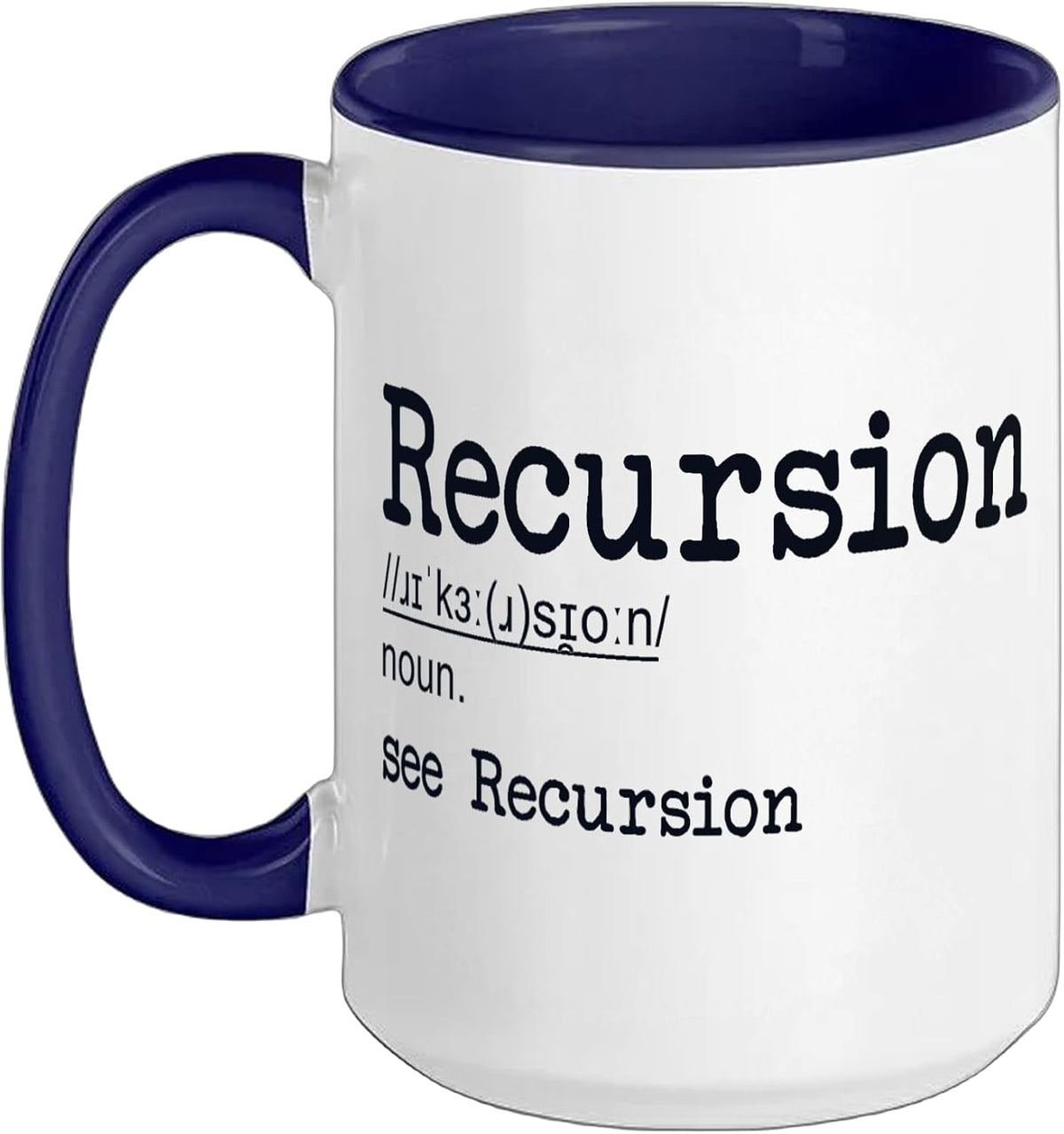 Recursion Definition Coder Engineer Software Developer Ceramic Mug