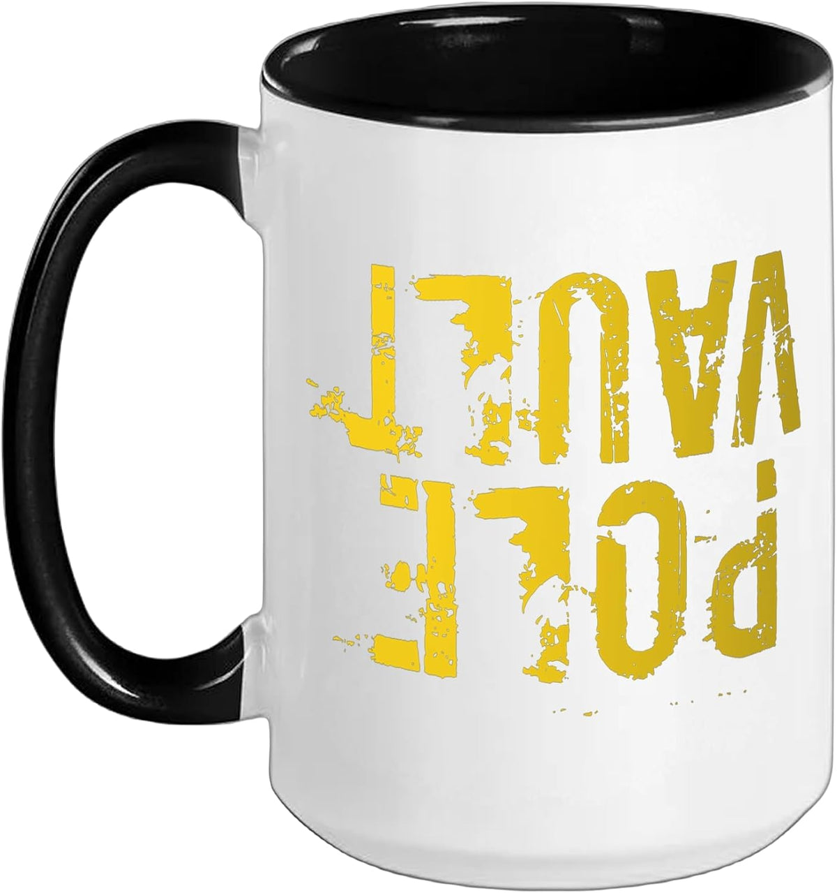 Pole Vault - Upside Down Pole Vaulting - Funny Pole Ceramic Mug