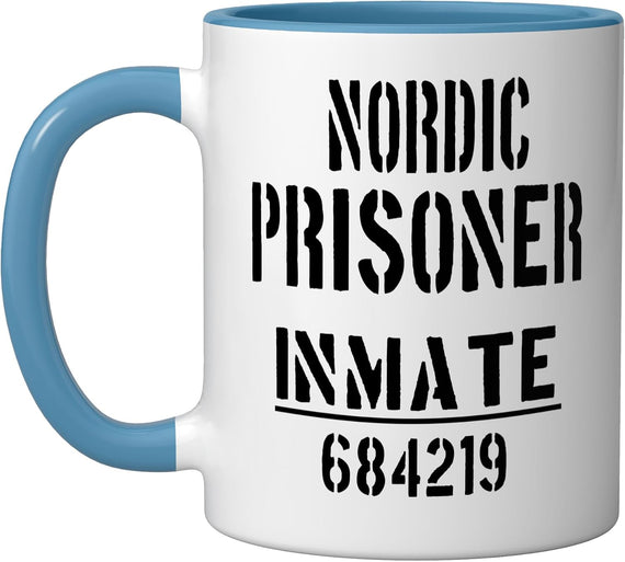 Nordic Skiing Prisoner Halloween Costume Inmate Skier Ceramic Mug